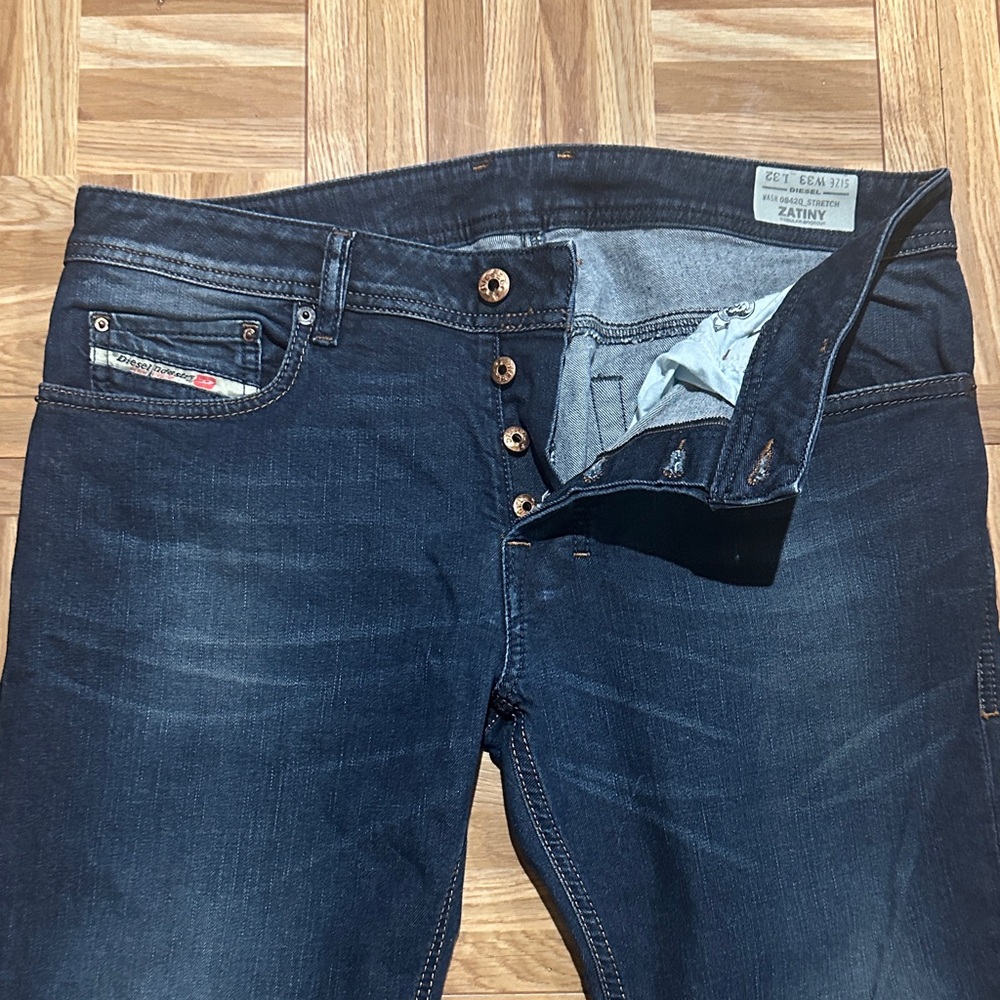 Men's Diesel Zatiny Bootcut Jeans - Dark Blue. Worn Once.